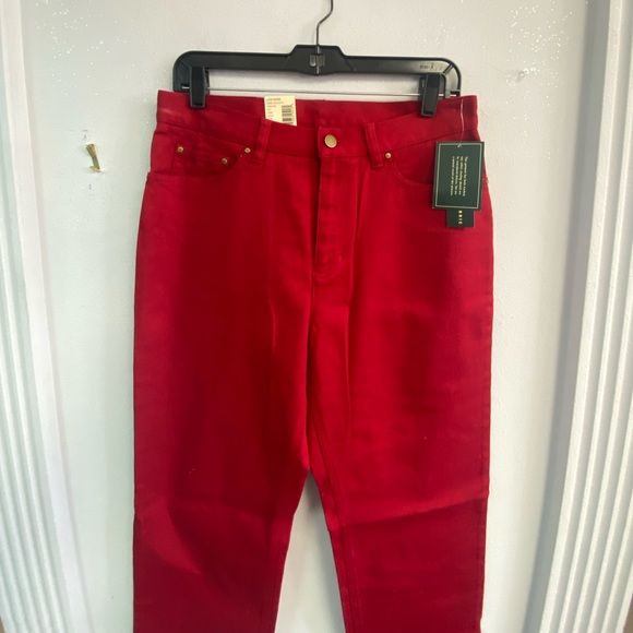 Ralph Lauren Red Denim Pants - Picture 2 of 3
